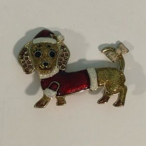 Betsey Johnson Christmas Dog Pin